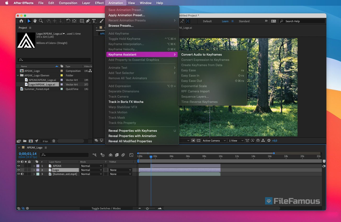 Adobe After Effects Mac Screenshot